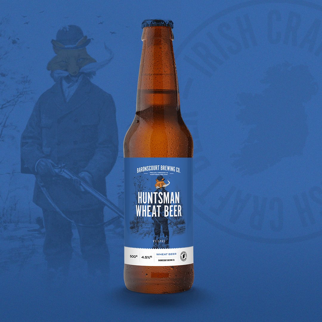 Huntsman Wheat Beer The refreshingly crisp character you'd expect from a wheat beer, whilst maintaining an exceptionally smooth finish.

500ml 4.5%

#CraftBeer #IrishCraftBeer #BaronscourtBrewery