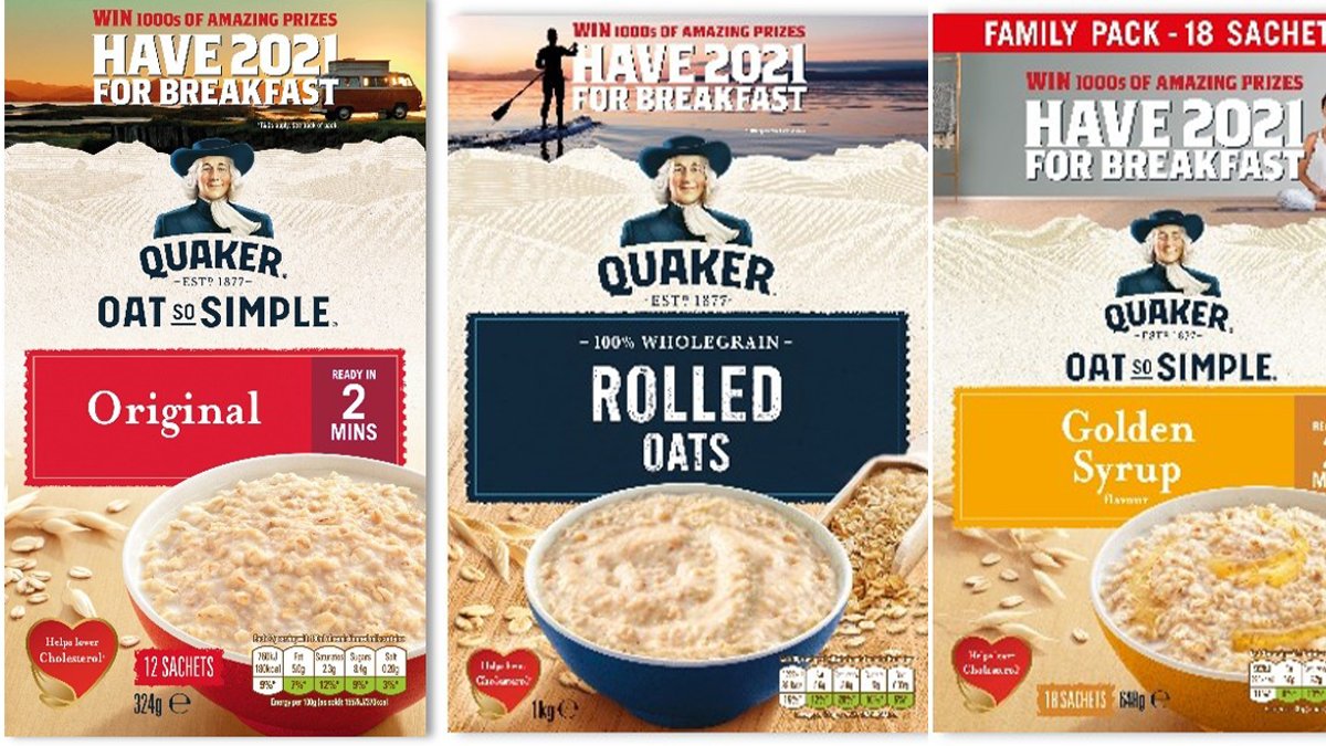 fabnewslive's tweet photo. Quaker Inspires Shoppers To ‘Have 2021 For Breakfast’ As Part Of Its Latest Campaign https://t.co/5mHcb9Hmz2 @Quaker #Breakfast #Onpack #Promotion #FABNews https://t.co/q7Rcn7crZl