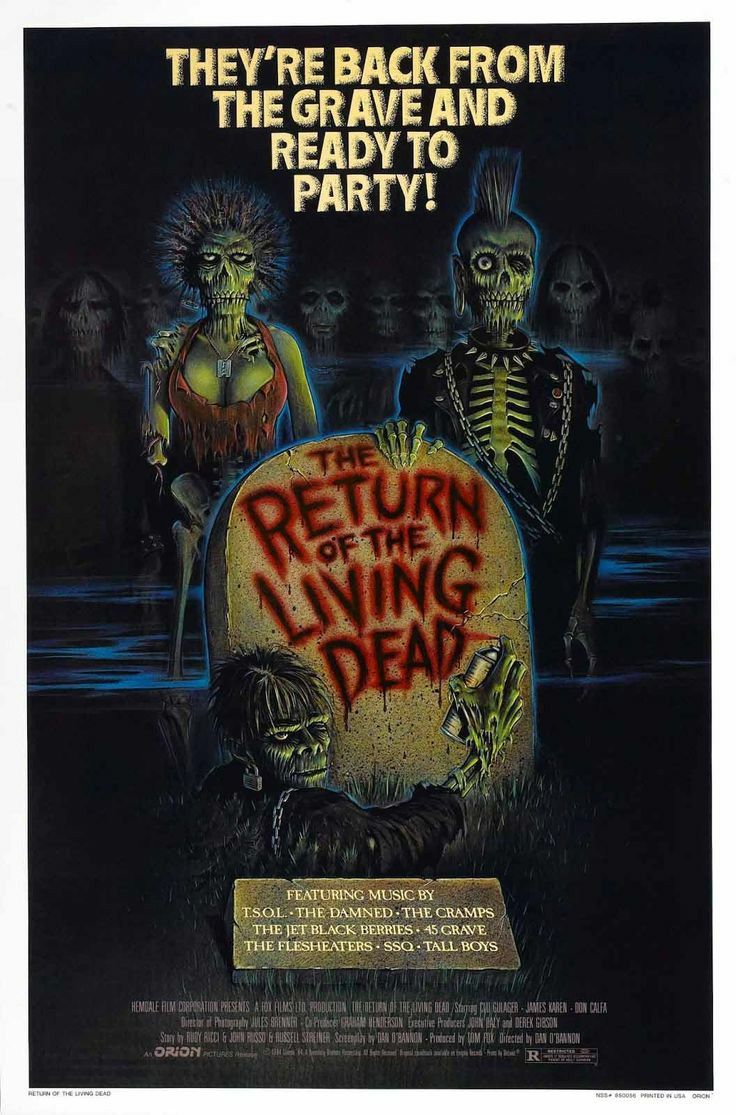 Poster for the classic Return of the Living Dead (1985). #80sHorror #80s #horrormovies