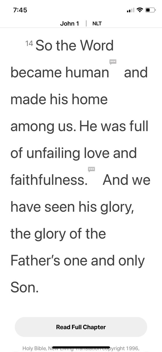 BrysonMotor's tweet photo. So the Word became human and made his home among us. He was full of unfailing love and faithfulness. And we seen his glory, the glory of the Fathers one and only Son. https://t.co/vAwx02w8uV
