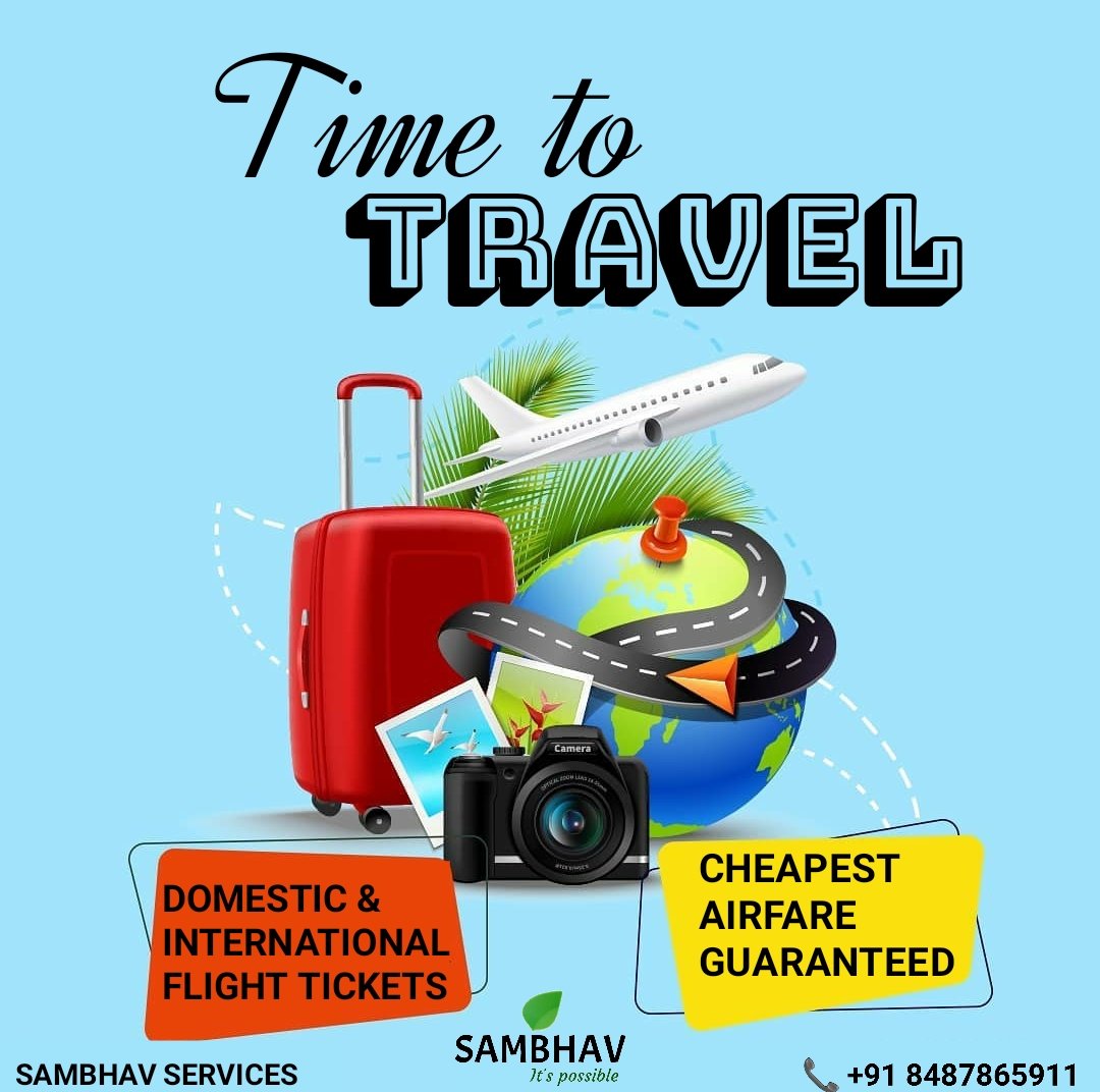 Sambhav_Service's tweet photo. Get your Air Tickets at the best rate for any Domestic &amp; International Flight.

Sambhav Services
Distributor of Travels Agencies https://t.co/tM2Rp4atLq