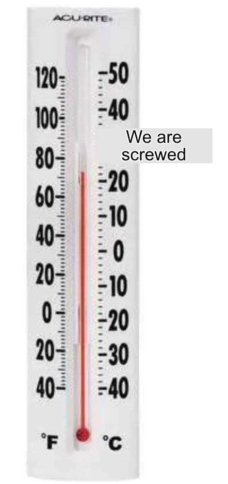 Good morning! Seems nice out today. Just going to check the thermometer.