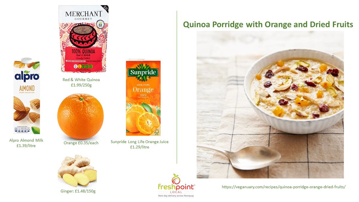 Want to join in with #veganuary but don't know where to start?  Why not try something quick and simple for breakfast!  See our facebook post for details on Quinoa Porridge: facebook.com/FreshPointNewq…

#freshpointopentoeveryone