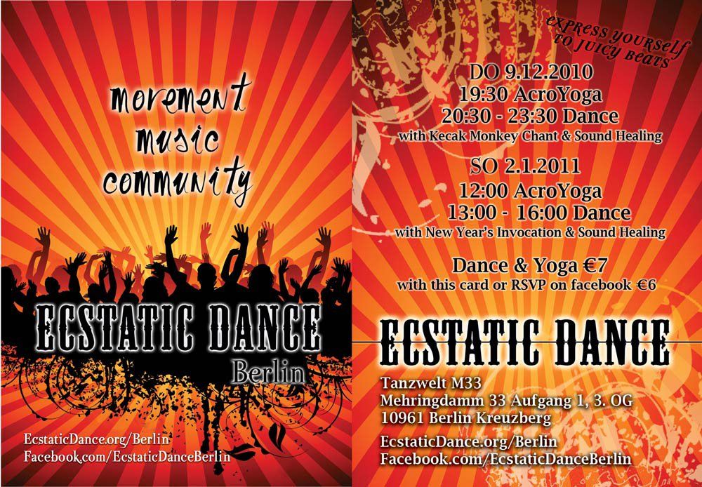 EcstaticDanceBe's tweet photo. SLIDESHOW 10 years ECSTATIC DANCE BERLIN: https://t.co/HnnEUoA5h2 => videos &amp; photos from the past 10 years! https://t.co/aa2yAi6eYa