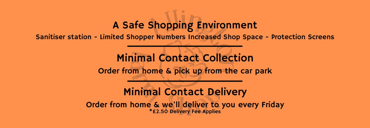 We are fully stocked and remain open 7 days a week, as we have throughout, for shopping in store (following strict Covid protocols) and we continue to offer our order collection &amp; delivery services allingtonfarmshop.co.uk 
Allington Cafe is also open for takeaway Tues - Sun