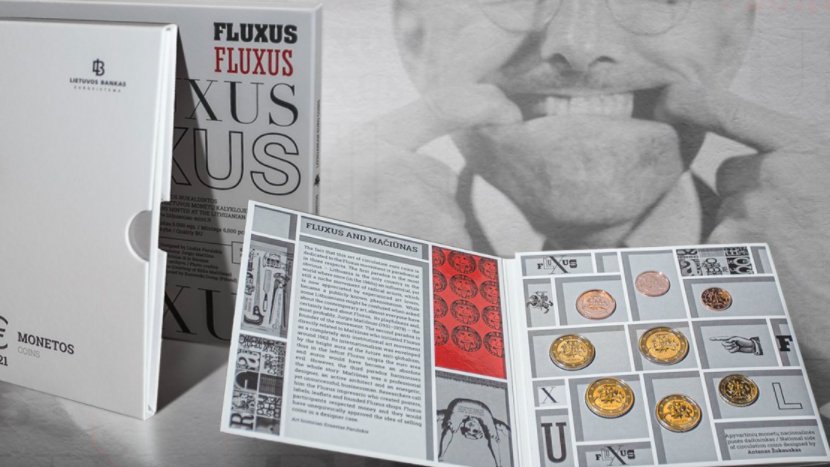 The central bank of #Lithuania issues a new numismatic set of 2021 euro coins. The kit is dedicated to the #Fluxus movement, that emerged in the 1970s. The founder of the movement is the artist #GeorgeMaciunas, an expatriate from Lithuania --&gt; monetos.lb.lt