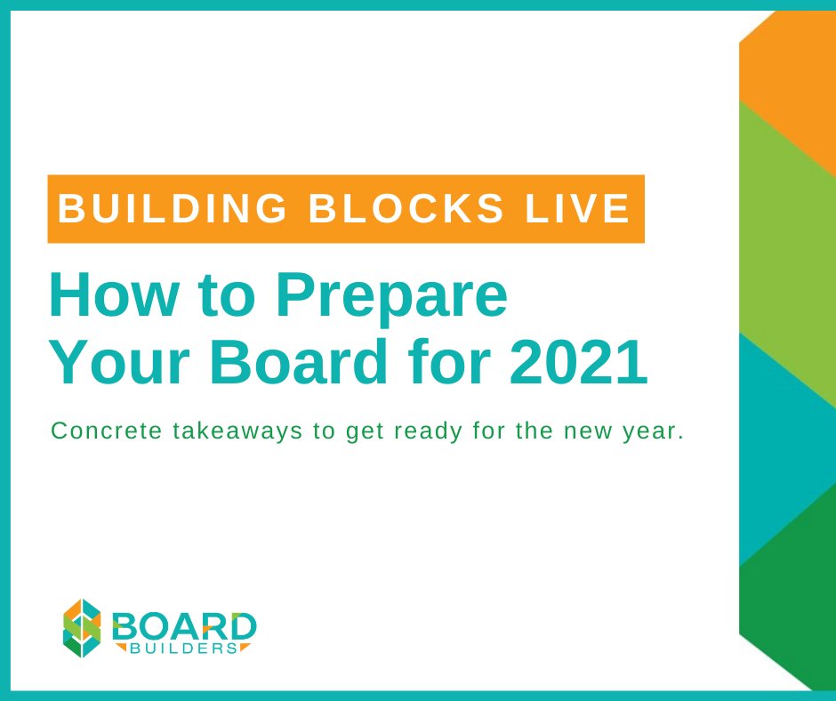 BoardBuilders's tweet photo. 2020 challenged and disrupted nearly every facet of our lives. In 2021, resolve to refocus on your board's mission. Unsure how to get started? Check out our on-demand courses: https://t.co/j1UE30ZOsk https://t.co/H5CYzigWSy