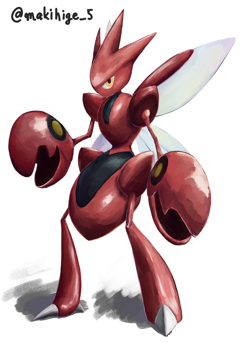 ポケモン ポケモンイラスト 鋼鉄の虫 その名はハッサム まきひげのイラスト