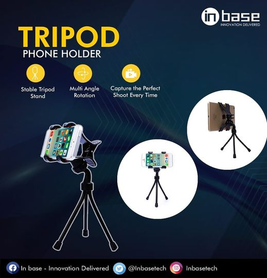 Inbasetech's tweet photo. Inbase Tripod Phone Holder, Supports Multi Angle Adjustment. Ideal For Virtual Meetings, Online Class Etc. #PhoneHolder #InnovationDelivered https://t.co/329i9OY5cY