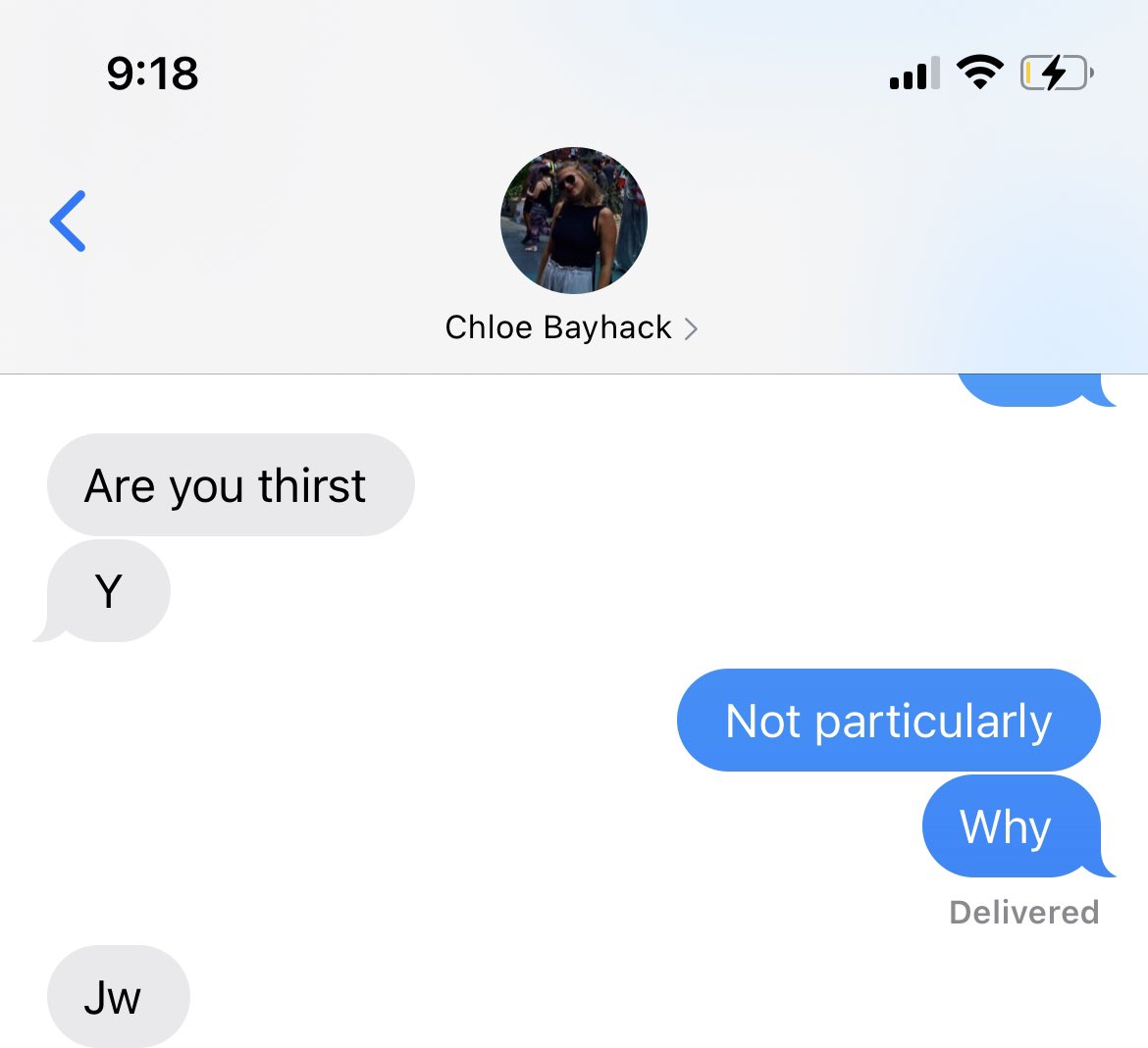 wtaylore's tweet photo. New series: texts with @ChloeBayhack https://t.co/VHJp7ZJ9zR