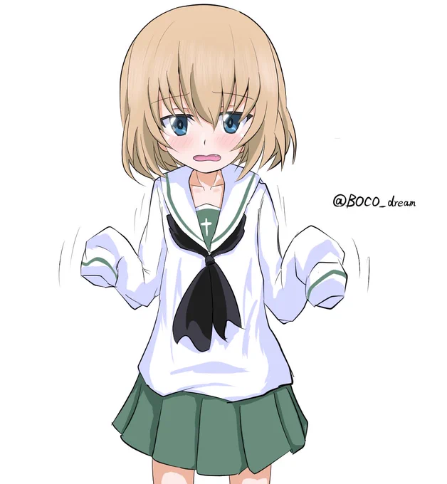 #ガルパン版深夜のお絵描き60分一本勝負
#ガルパン版深夜のお絵描き60分一本勝負_20210106
お題「カチューシャ」
萌え袖 
