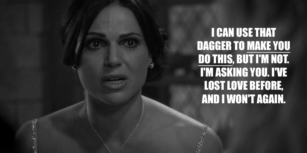 One emotionally blackmailed Emma into risking her future to secure her own happiness then ridiculed Emma for trying to save her True Love. It was OK for Emma to lose love, again, but not herThe other fought for her happiness before his own & always thought of her before himself