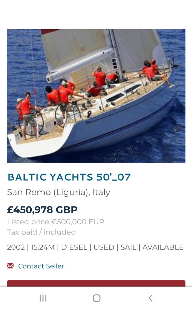 robellardi's tweet photo. @StefanoPutinati Guardate che oggi un Baltic50 , come icarus, "viene via" con solo mezzo milione! #nopovery #popolare https://t.co/vzrAcKaoSD