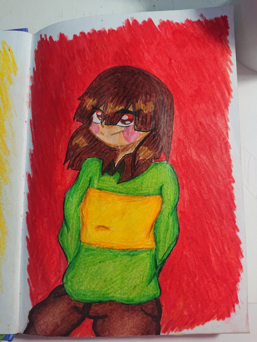 elinandarts's tweet photo. Just Chara on paper 📄
I like this character.
Y̶e̶s̶ I̶ d̶o̶n̶'t̶ l̶i̶k̶e̶ t̶o̶ d̶r̶a̶w̶ h̶a̶n̶d̶s̶😅
#Undertale #Chara #fanart #art https://t.co/bdLZWVOHwT