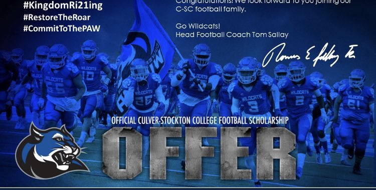 Very blessed to announce that I’ve received my first offer from the great Culver-Stockton college. Go Wildcats 🚾❕. <a href="/LC_PantherFB/">Liberty Co. Football</a> <a href="/Tglazer08/">Tony Glazer</a> <a href="/PatrickMeans19/">Patrick Means</a> @DakotaTillman17 <a href="/OneOnOneCoastal/">Coastal Elite #T4P</a> @AdamSiwicki  <a href="/RecruitGeorgia/">Recruit Georgia</a>