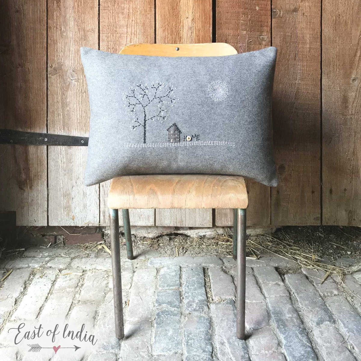 Home is where... the comfy cushion is! 🏠Whether it's perched on the sofa, armchair, or bed, this beautiful cushion is bound to impress! #cushions #eastofindiauk #cushionlove