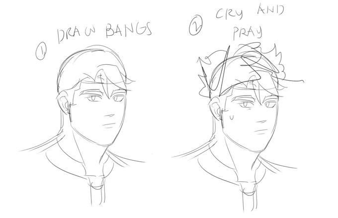 its been 10 months ive been into my wife why is this me every single time i draw his damn hair!! 