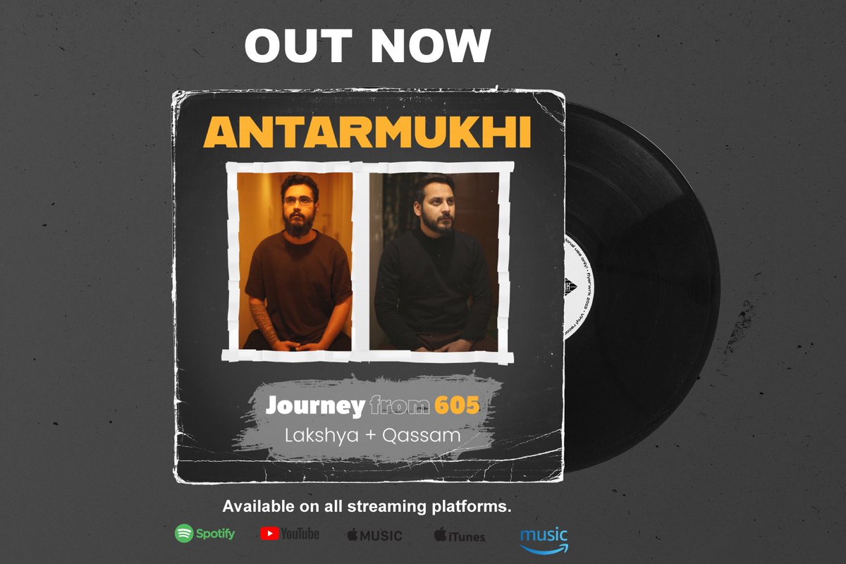 ANTARMUKHI EP is out now on all streaming platforms.

Link: linktr.ee/Journeyfrom605

Songs: 
Antarmukhi
Mein Insaan
Dhoor
Madno

Artists: <a href="/605_from/">Journey from 605</a> 
<a href="/acid_satire/">Lakshya Upadhyaya</a>
<a href="/QassamHussain1/">Qassam Hussain</a>

Mix and Master by (<a href="/Xonarrate/">Xonarrate</a>)
At Riversound - Acoustriks Studios (Bandra)