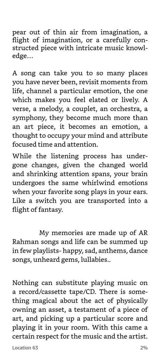 NISH2404's tweet photo. What better day to start a book on #ARRahman than on his birthday  Reading with the  #ARR playlist in the background.  @humanprojector ... The start is too good. Can't wait to finish it .
#HappyBirthdayARRahman #ARR54 https://t.co/cXN4yHAXux