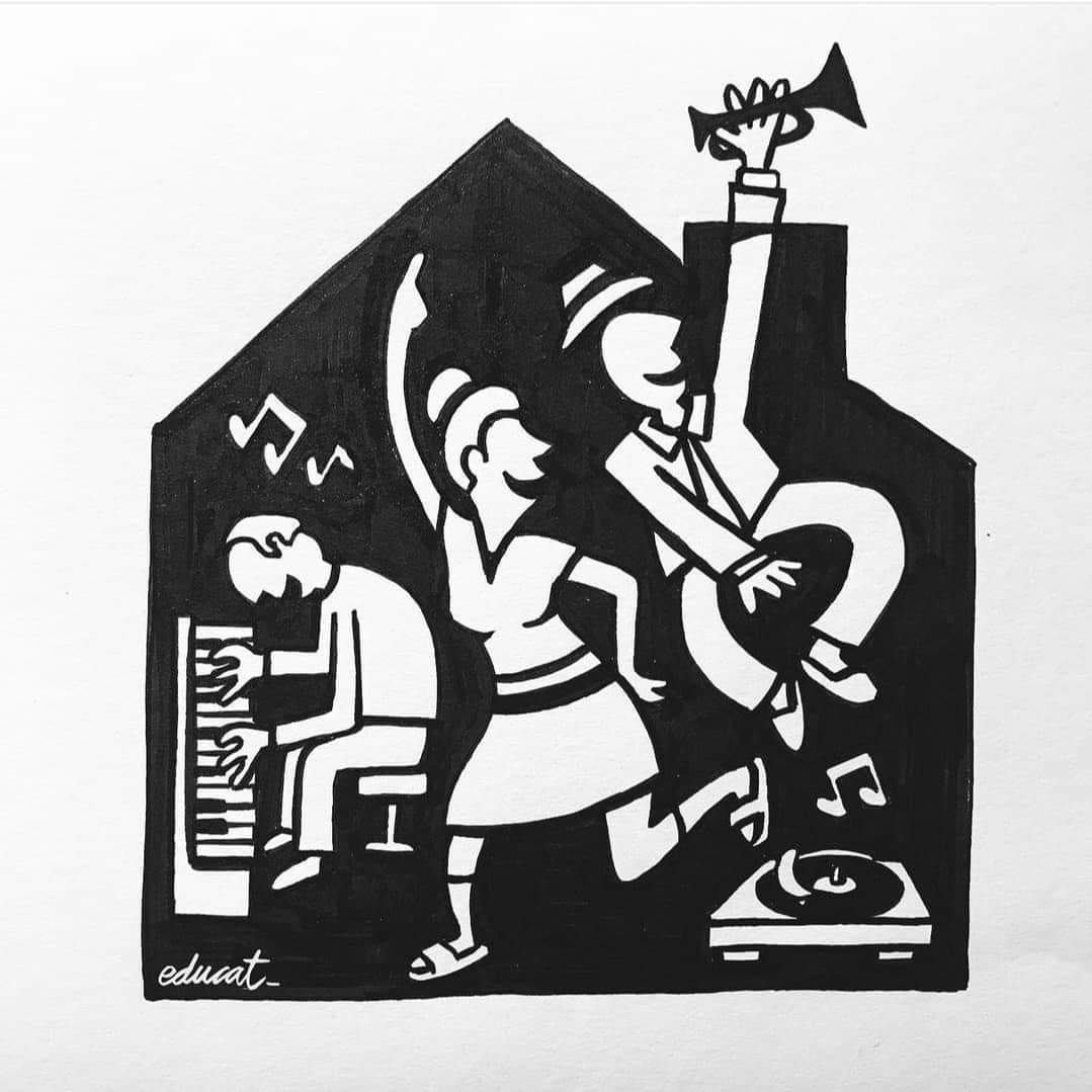 LluisAgea's tweet photo. M'he portat bé aquest any perque els #reixos m'han portat unes fantàstiques il·lustracions de @patagraphics i @educat_ per decorar lo piset. #moltcontent https://t.co/Pdevn77VBq