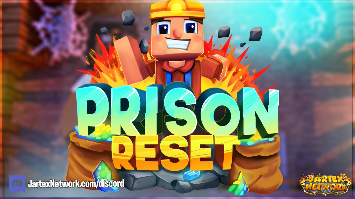 JartexNetwork's tweet photo. JartexNetwork - Prison Reset 👷

It will be released this coming Saturday, 𝟴𝗣𝗠 𝗖𝗘𝗧, 𝗝𝗮𝗻𝘂𝗮𝗿𝘆 𝟵𝘁𝗵 𝟮𝟬𝟮𝟭
📚Find out more: https://t.co/VKYmvYB7Zp

We are giving away the following:
  ▪️ 2x Godfather Ranks
  ▪️ 2x €50 gift cards

▶️Like, Follow Retweet to win! https://t.co/hKbjfYuaMS