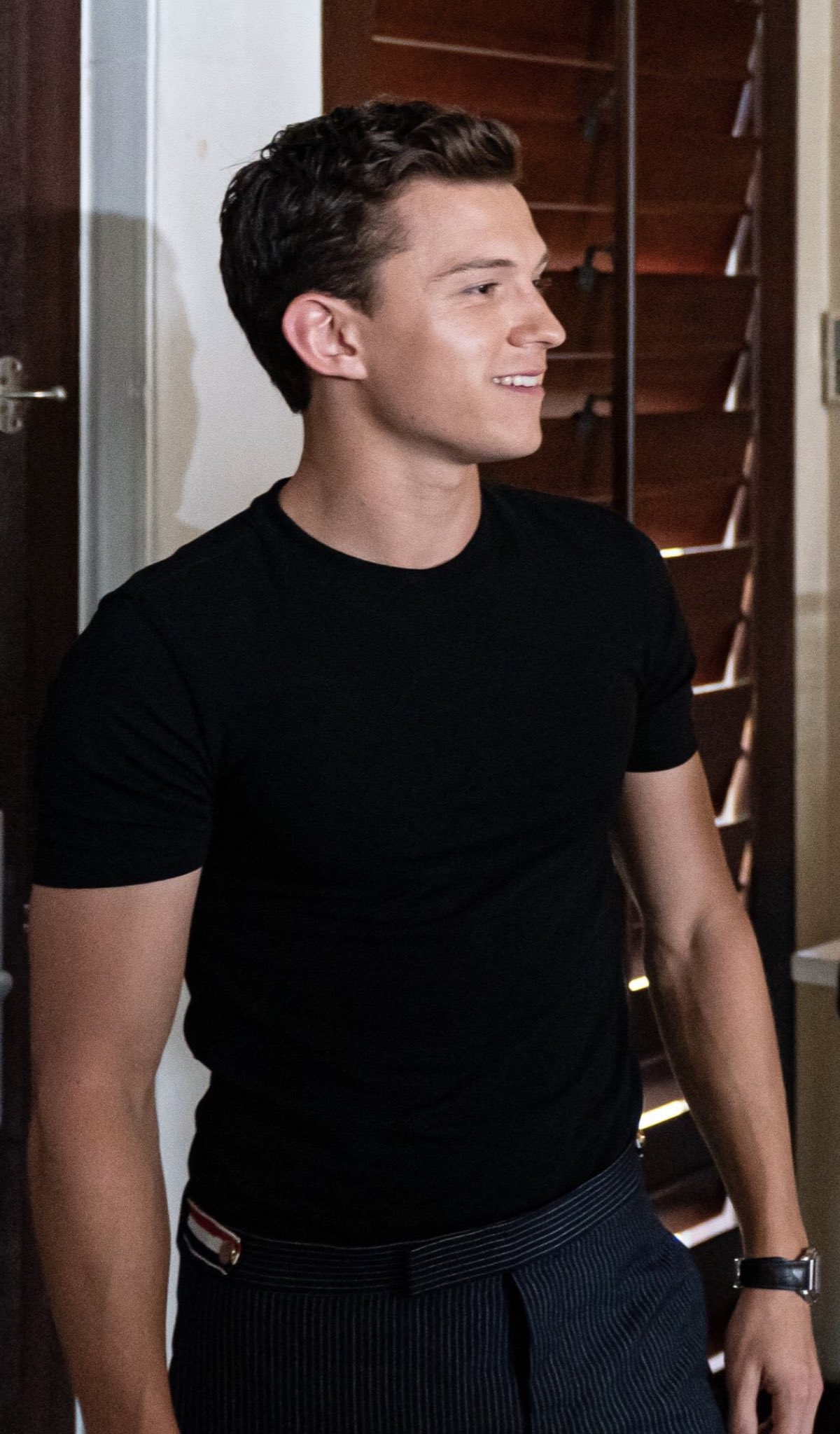 Tom holland black shirt Clearance