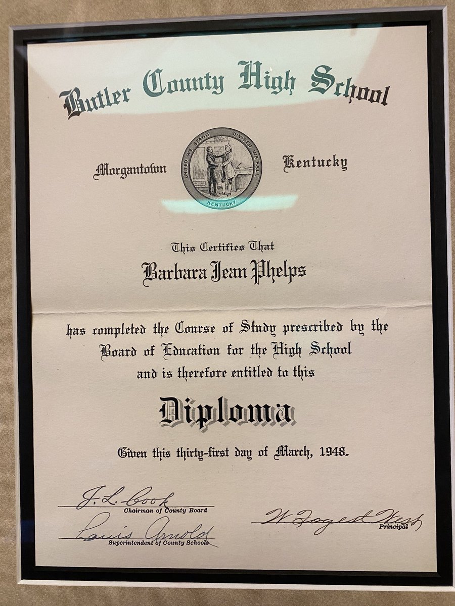The power of public schools is evident in what it has done for my family through generations in the Commonwealth! My mom , who is now 90 &amp; doing great, is a proud Butler County high school graduate, class of 1948!
#TellingOurStoryKy