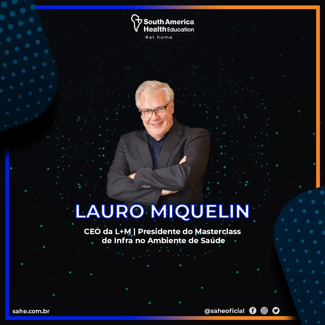 saheoficial's tweet photo. Lauro Miquelin é presidente do Fórum de Infraestrutura de Saúde da SAHE #athome. Conhecido por propor soluções inovadoras para problemas recorrentes, Miquelin tem 30 anos de experiência como arquiteto no setor da Saúde.

Inscreva-se agora no link ▶▶ https://t.co/JTuTdiU8zo https://t.co/Y0rpEYs5v9