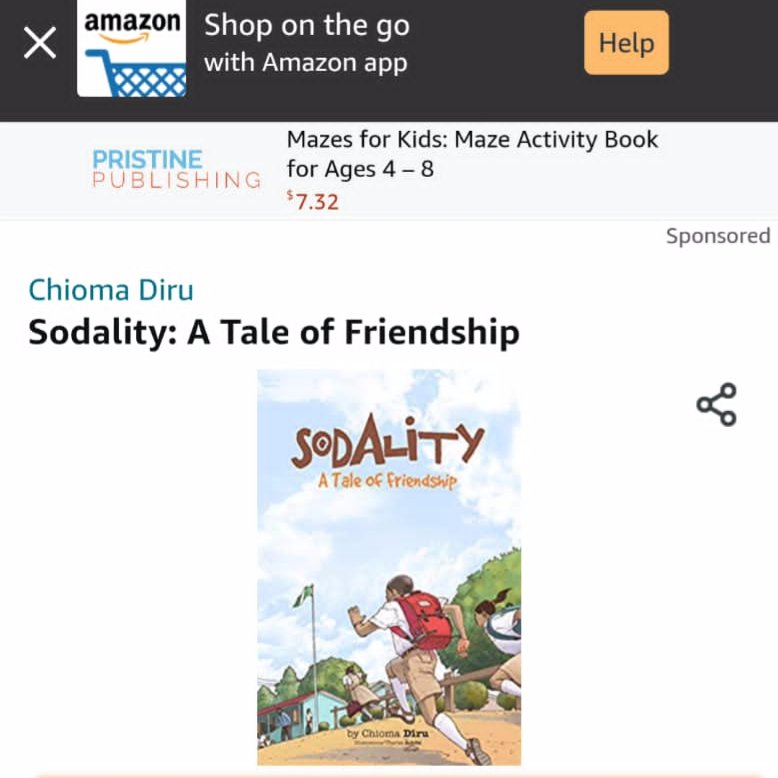 Finally! "Sodality" paperback is now available on Amazon! 

amazon.com/dp/B08RRBPWG1

#chiomadiru
#africanstories
#childrenstories
#childrensfiction 
#africanfiction 
#books