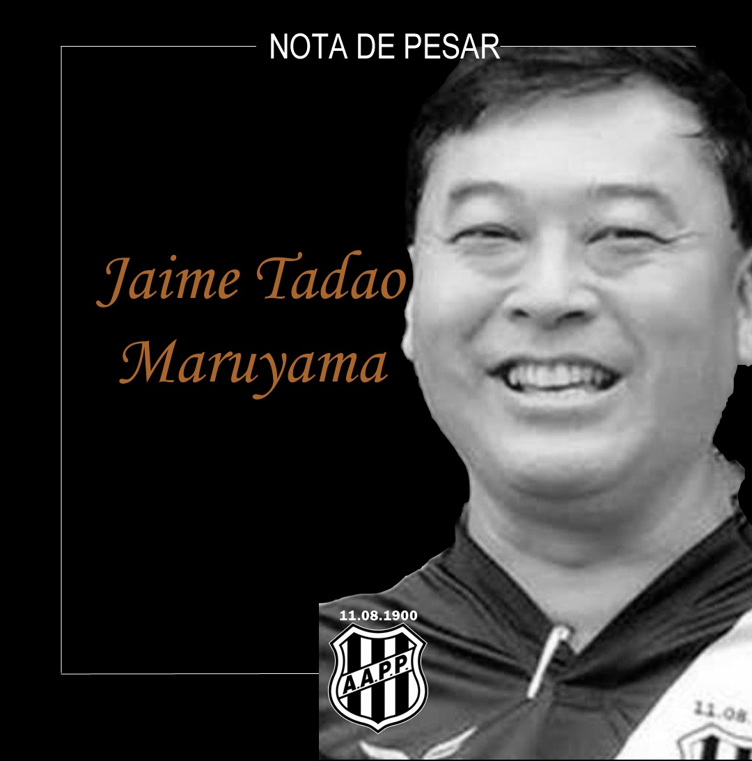 aapp_oficial's tweet image. Nota de pesar
Jaime Tadao Maruyama, conselheiro, ex-diretor da Base e irmão do vice-presidente Kazuo.
A Ponte Preta lamenta o falecimento e se solidariza com familiares e amigos neste momento difícil. - bit.ly/3babMUN