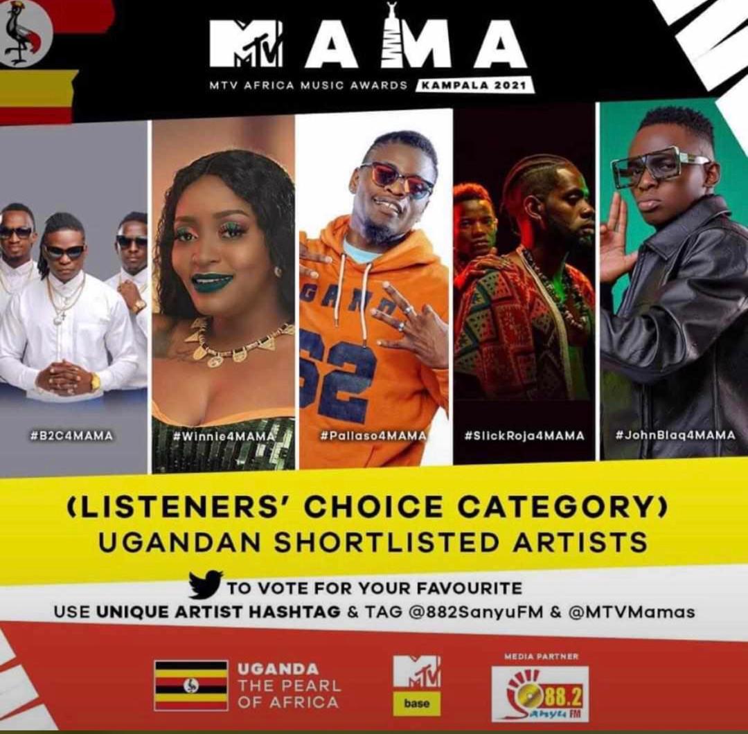 Listeners Choice Category, Uganda MTV MAMA Nominees 