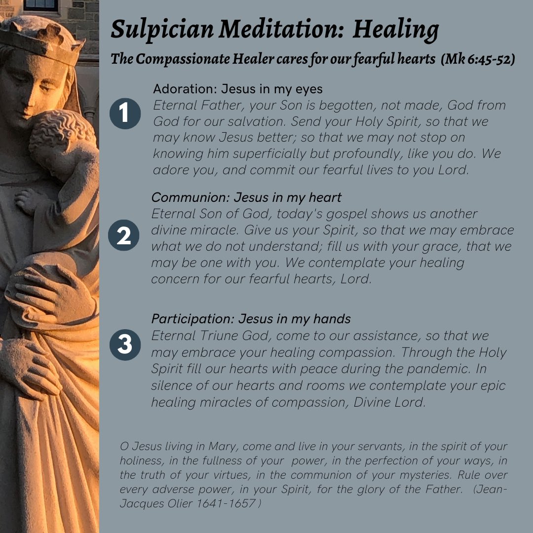 FatherAndrewSza's tweet photo. Sulpician Meditation- Jesus is the Compassionate Healer who cares for our fearful hearts #sulpicians #sulpicianfathers #sulpiciens #sulpicianos #sulpiciensducanada #sulpicianpwdagogy #sulpicianseminary https://t.co/tTu3s8B1Xd