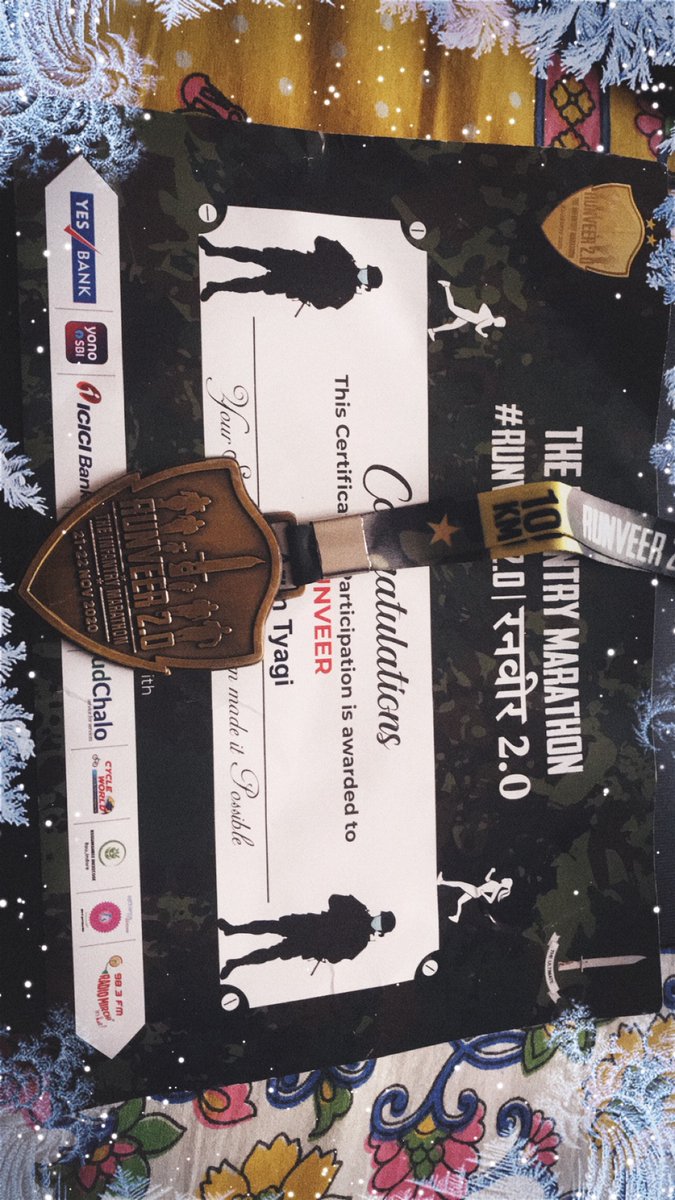 noneofyourqxh's tweet photo. Getting rewarded for your hard work is the best feeling and probably indescribable in words. Small achievements collectively keeps you motivated and brings positivity in life. #theinfantrymarathon #runveer2.0 #finisher https://t.co/FPhigFePOv
