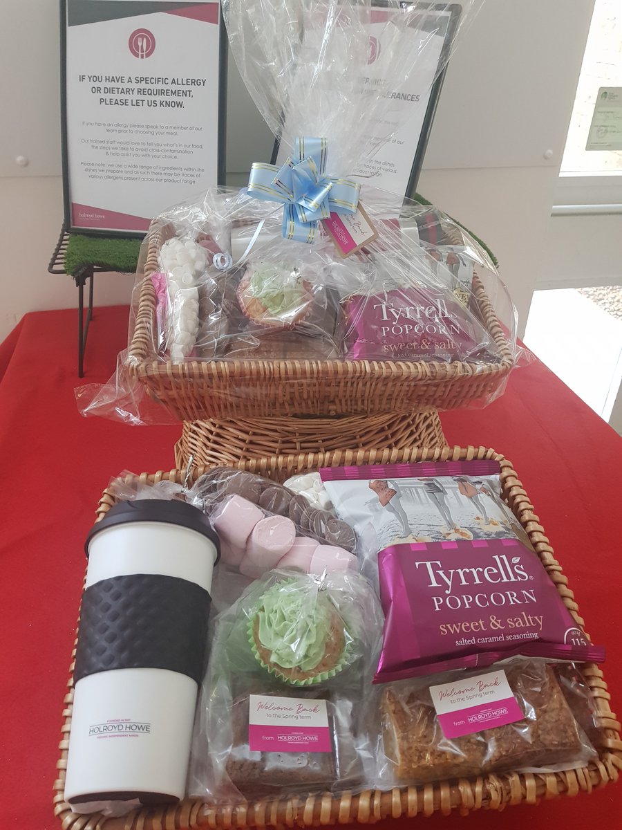 Welcome Back Hampers for our Boarders last night.  The Headmistress Mrs Pechard was delighted to see such a treat from Holroyd Howe. 😍👍🤚