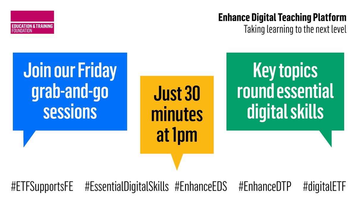 SocietyET's tweet photo. How can you take care of #digital wellbeing and #mentalhealth for you and your learners? π
Katie Thornton at Geason Training will offer tips at our live 30-minute Q&A at 1pm on 15 January. Register at β‘οΈ https://t.co/WdBOWoe2ES
#ETFSupportsFE #webinar #digitalETF #EnhanceEDS https://t.co/Xy8vgxRny5
