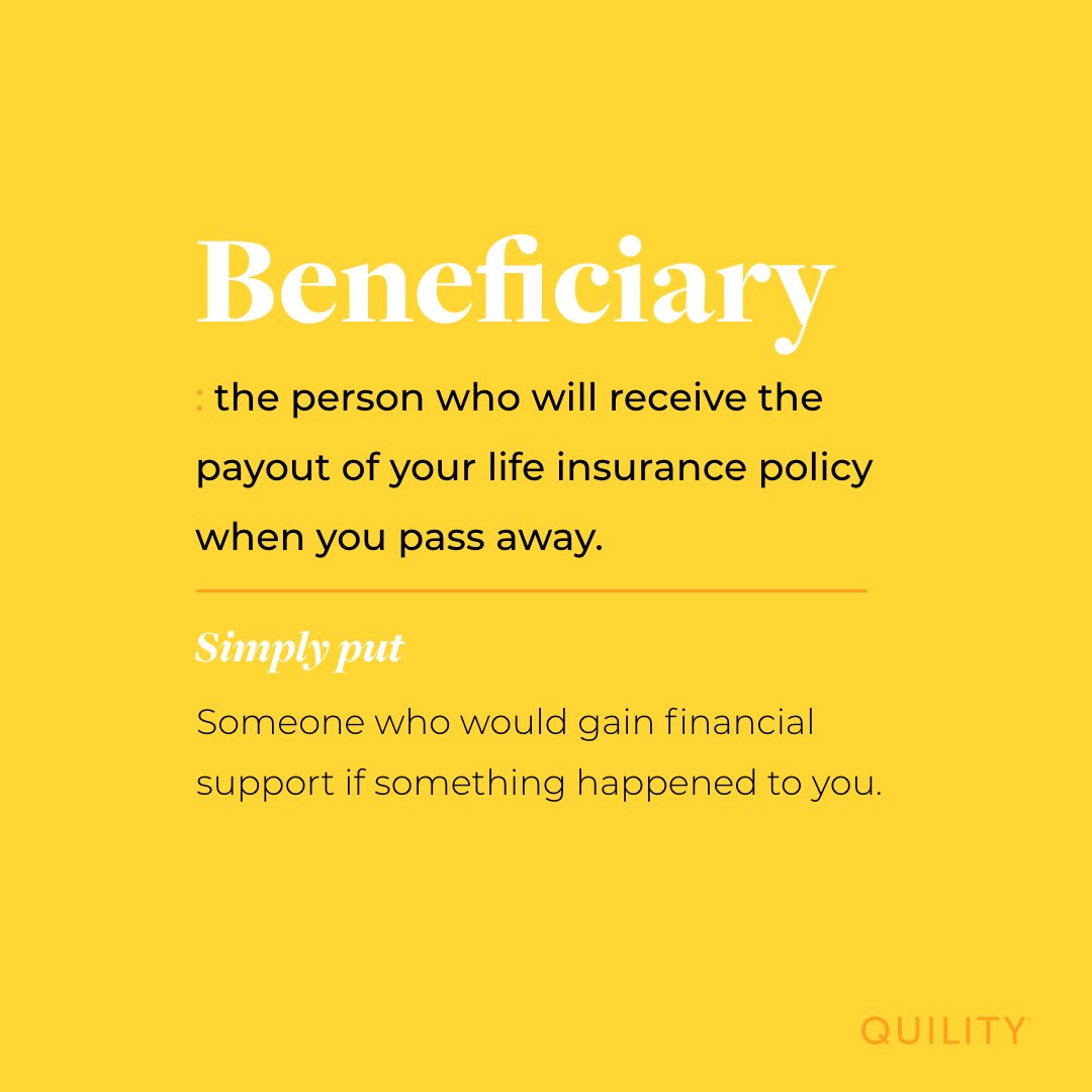 QuilityI's tweet photo. Life insurance is for your loved ones. You may already have a beneficiary in mind when you purchase your policy, but if not, consider this: Do you have any dependents?  Would you leave behind any debt? Learn more about choosing beneficiaries here: https://t.co/HHT8o6V2hT https://t.co/OtCV916s5w