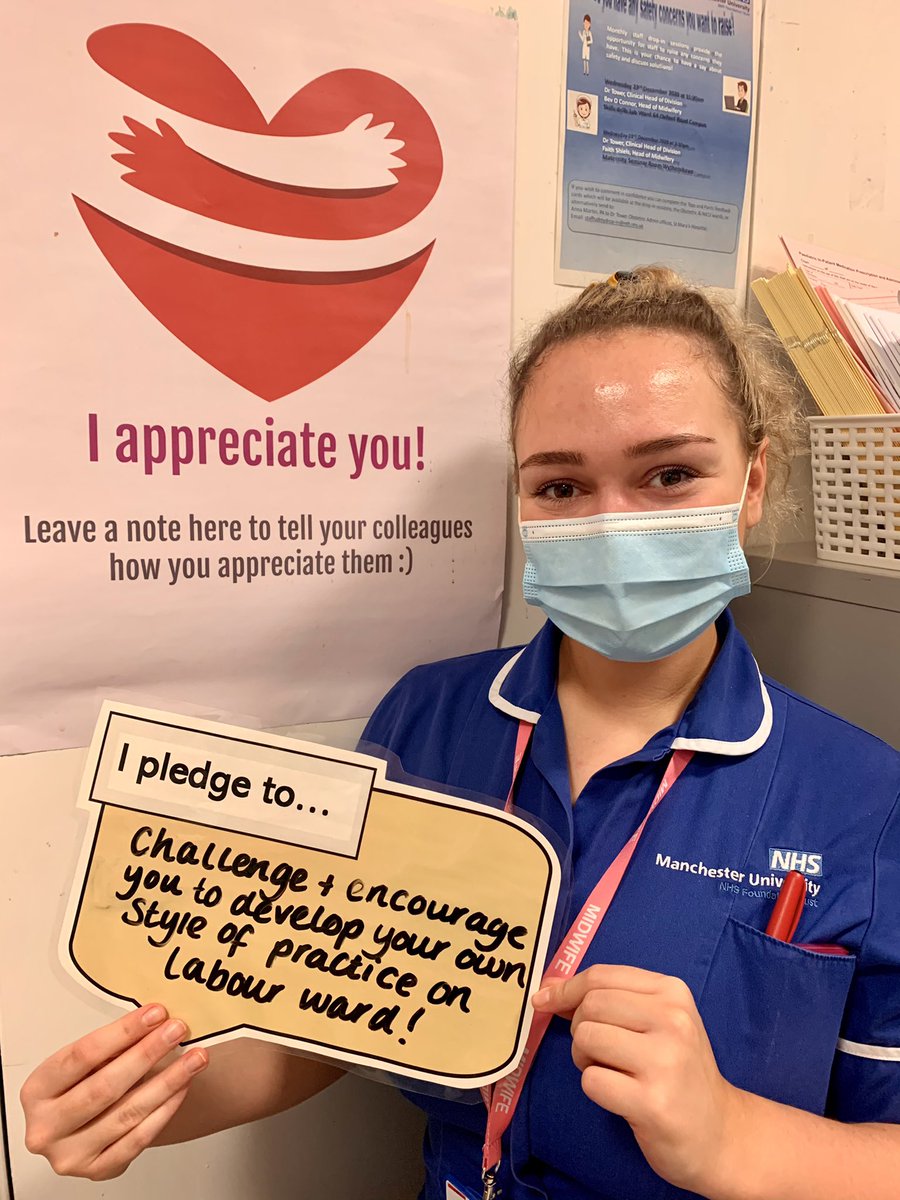 Our delivery suite team have been busy making their pledges to our student midwives. Recognising the importance of supporting the future of midwifery #pledge #studentmidwives #learning #education #werehereforyou
