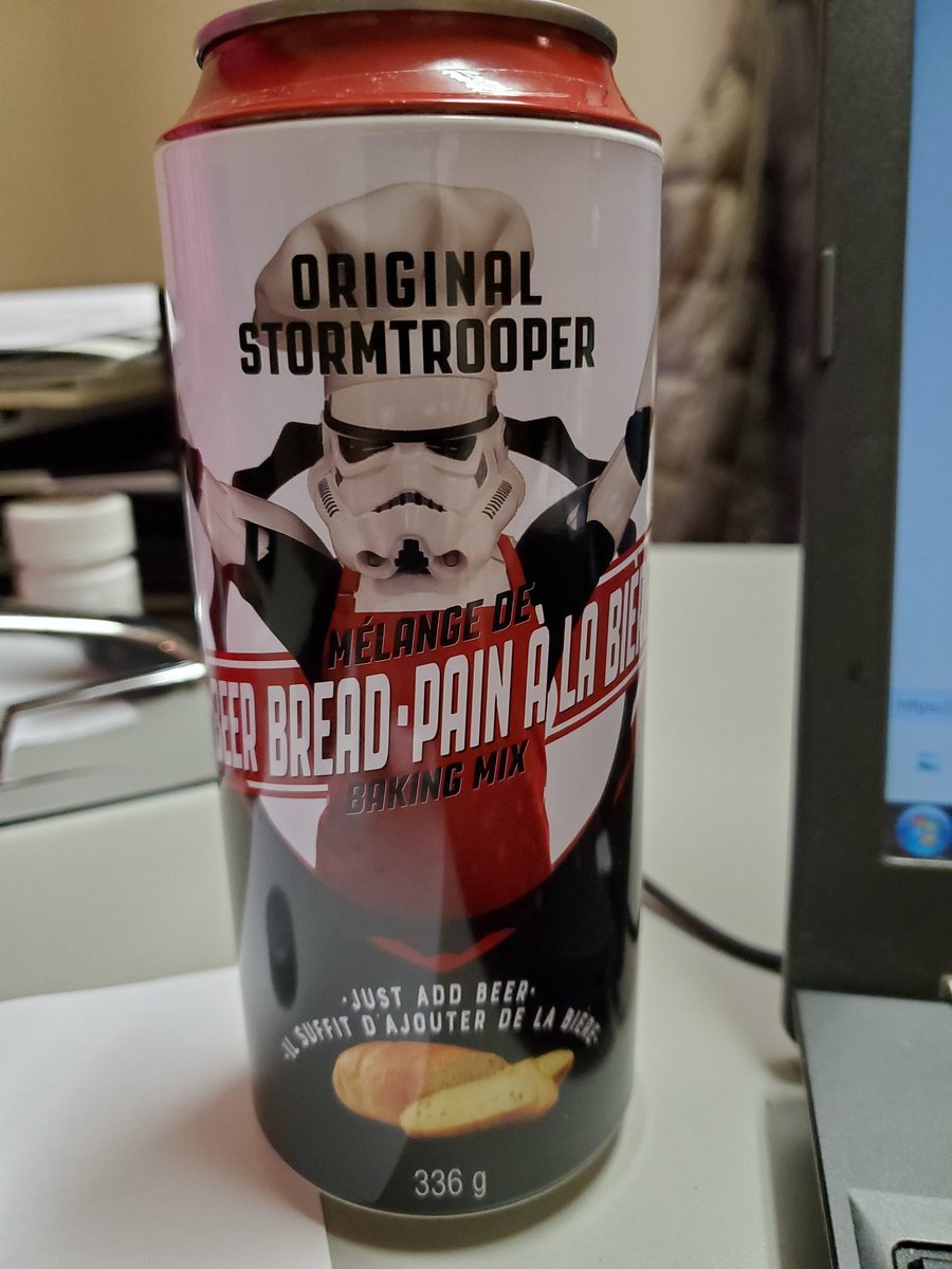 DeniseMiller76's tweet photo. Going to make bread tonight. #justaddbeer #stormtrooper beer and bread....my favorites. https://t.co/c3h2az7xNG