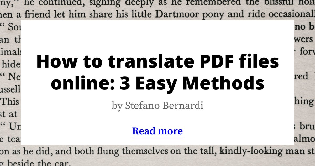 Redokun (@getredokun) on Twitter photo Read and learn all about the right way to translate pdf documents while preserving the layout, and saving tons of valuable time. buff.ly/3olbyOf Read and learn all about the right way to translate pdf documents while preserving the layout, and saving tons of valuable time. buff.ly/3olbyOf