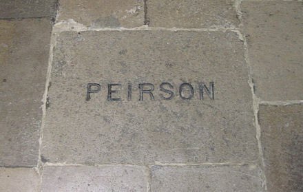 Major Francis Peirson was also buried in the Parish Church of St Helier where a marble monument was erected by the people of Jersey in his memory.Major Francis Peirson is a local hero to the people of Jersey and many places around Jersey are named in his honour.