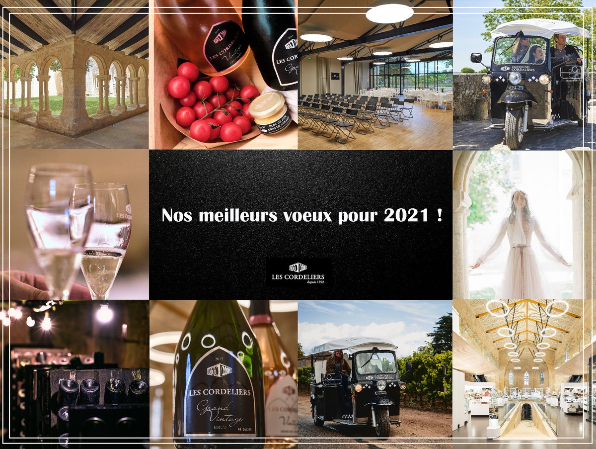 Toute l’équipe du Cloître des Cordeliers vous souhaite une bonne année 2021 !