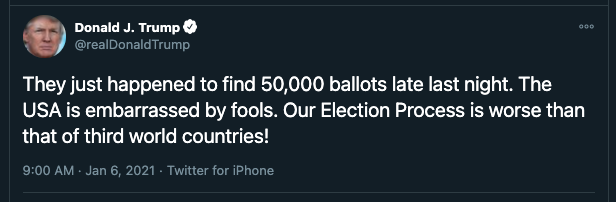 Election officials should just report the results once all the votes are tallied.The false narratives created by reporting results in drips and drabs is fun for broadcasters filling time on election night, but this right here is the downside: