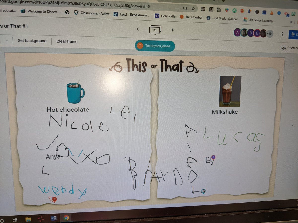 DavisN206's tweet photo. A little Jamboard this AM to start our day! #firstgradebca https://t.co/IvTiBBDwZm