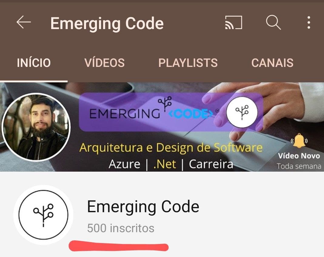 jrobertofaraujo's tweet image. 🎯🎉👏Atingimos a marca de 500 Inscritos!
Há pouco mais de 4 meses, a #EmergingCode vem compartilhando conteúdo e abordando temas pouco explorados (em PORTUGÊS).
Nosso MUITO obrigado por apoiarem e acompanharem o canal. 2021 está apenas começando e o canal vai trazer novidades