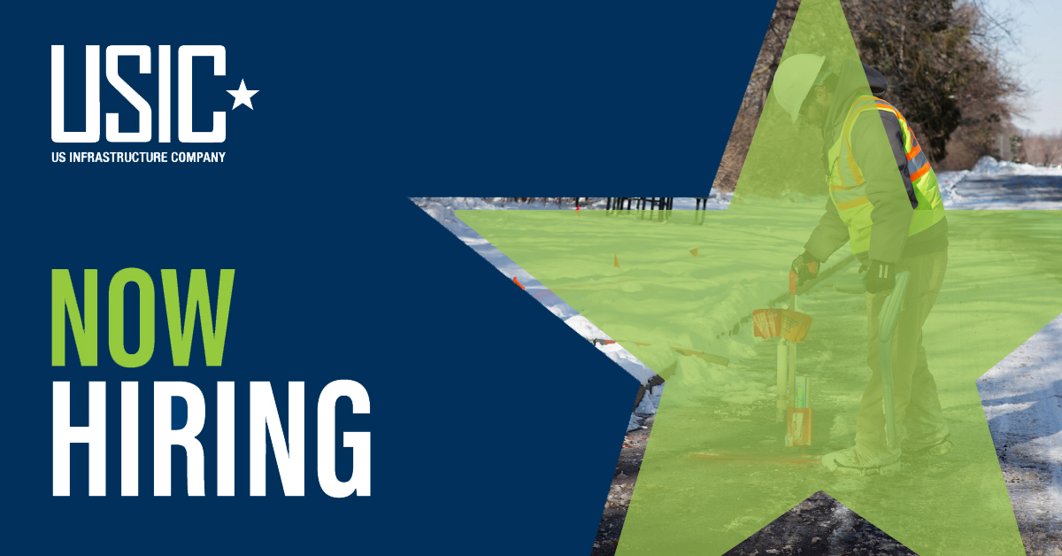 We’re hiring in multiple states! If you’re ready to take a step towards a career, join us and join the world of utility locating at workatusic.com