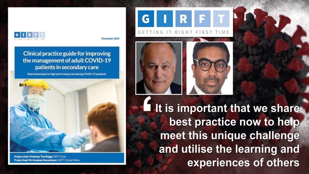 Getting It Right First Time (GIRFT) (@nhsgirft) on Twitter photo 🗨️It is important that we share best practice now to help meet this unique challenge 🗨️...
<a href="/ProfTimBriggs/">Professor Tim Briggs</a> on our <a href="/NHSGIRFT/">Getting It Right First Time (GIRFT)</a> guidance to help trusts improve the management and care of #COVID19 patients
Read more and download a copy here: bit.ly/2LpHAtU 🗨️It is important that we share best practice now to help meet this unique challenge 🗨️...
<a href="/ProfTimBriggs/">Professor Tim Briggs</a> on our <a href="/NHSGIRFT/">Getting It Right First Time (GIRFT)</a> guidance to help trusts improve the management and care of #COVID19 patients
Read more and download a copy here: bit.ly/2LpHAtU