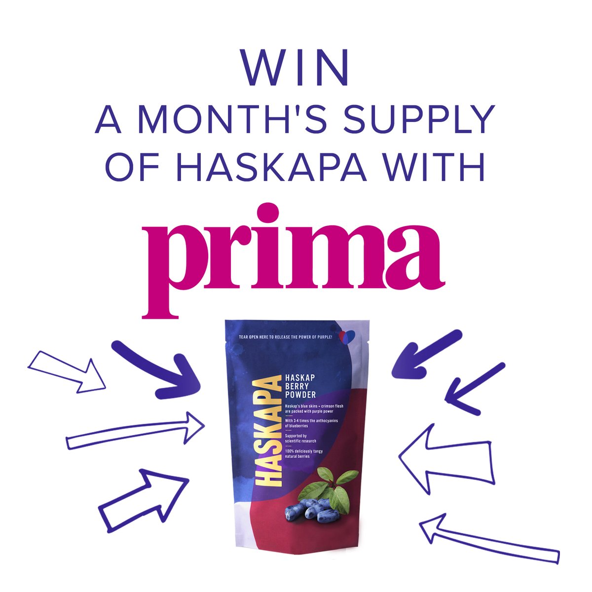 Here’s another chance to win a months supply of Haskapa with @PrimaMag 💜
https://t.co/GOKAOycPDN
#giveaway #competition #competitionalert #veganuary #veganuary2021 #healthyjanuary #NewYearNewMe #healthy #superberry #superfood #haskap #haskapa #antioxidant #veganuaryuk #winthis https://t.co/PTTpAL4HcO