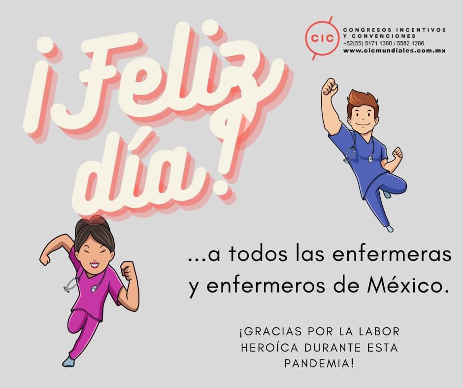 Hoy más que nunca queremos felicitar a todos los enfermer(a)s de nuestro país por la labor heroíca durante esta pandemía ¡Feliz día!
⌜
#DíaDeLaEnfermera #Congresos #CongreosCIC #CongresosMéxico #Enfermería