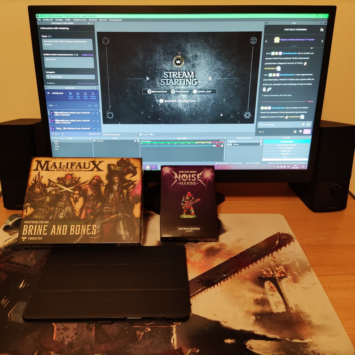 KromaticScale's tweet photo. A Glimpse from the Future!
La postazione del Kromatic Painting è pronta!
Presto vedremo questo nuovo contenuto live su Twitch!
#kromaticscale #kromaticpainting #miniaturepainting #miniature #minaturescale https://t.co/yIgDbsAxsd