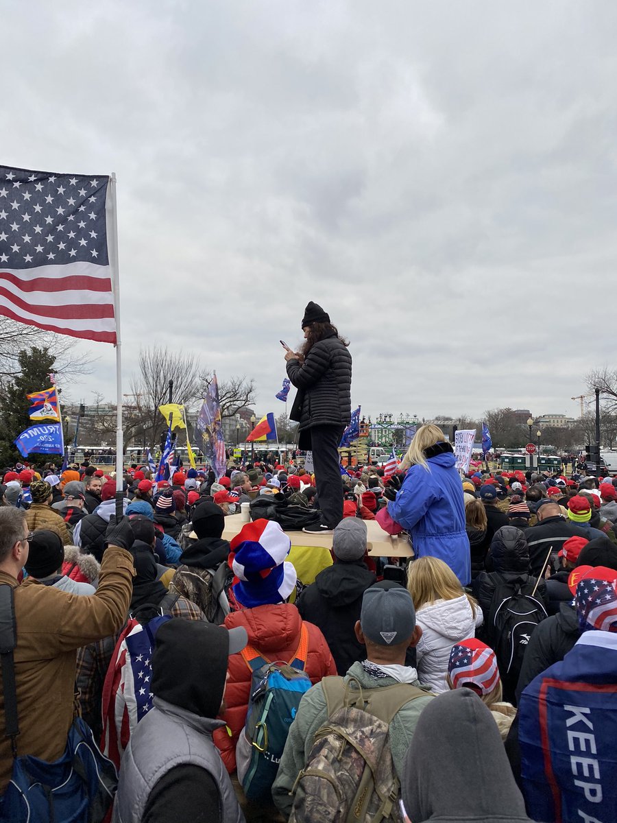 The crowd for the first part of the rally stretches from the White House Ellipse to the Washington Monument.
